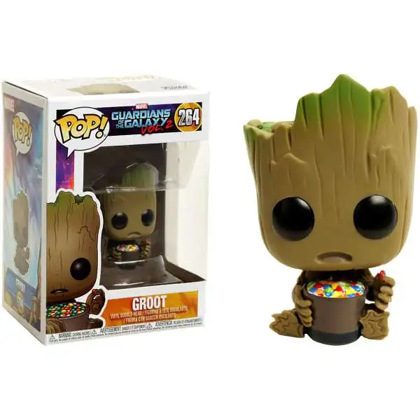 Funko Guardians of the Galaxy Vol. 2 POP! Marvel Groot Exclusive Vinyl Bobble Head #264 [With Candy Bowl, Damaged Package]