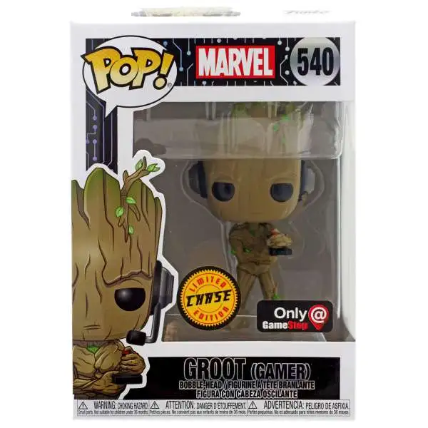 Funko POP! Marvel Groot Exclusive Vinyl Bobble Head #540 [Gamer, Chase Version]