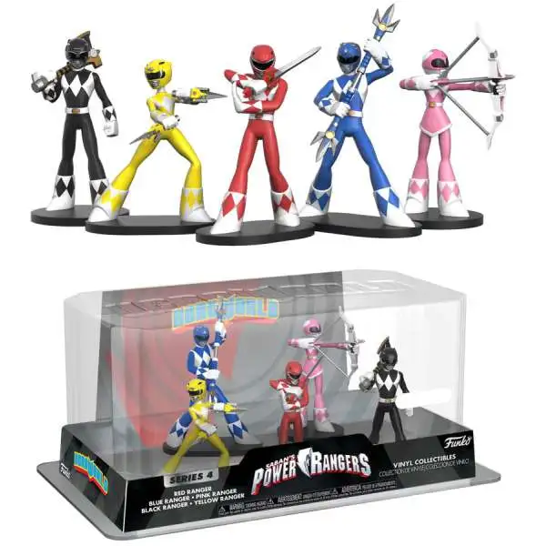 Funko Power Rangers Hero World Series 4 Red Ranger, Blue Ranger, Pink Ranger, Black Ranger & Yellow Ranger Exclusive 4-Inch Vinyl Figure 5-Pack [Damaged Package]
