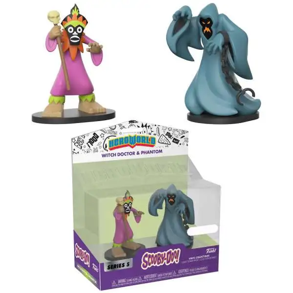 Funko Scooby Doo Hero World Series 5 Witch Doctor & Phantom Exclusive 4-Inch Vinyl Figure 2-Pack