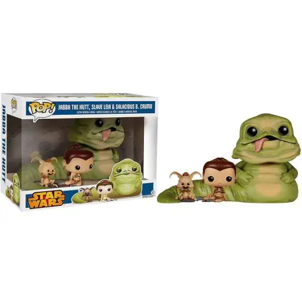 Funko POP! Star Wars Jabba the Hutt, Slave Leia & Salacious B. Crumb Exclusive Vinyl Bobble Head 3 Pack [Damaged Package]