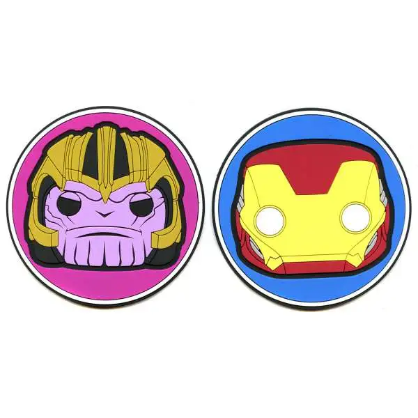 Funko Avengers Endgame Marvel Collector Corps Thanos & Iron Man Exclusive Coaster 2-Pack