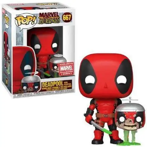 Funko Marvel Zombies POP! Marvel Deadpool with Headpool Exclusive Vinyl Figure #667