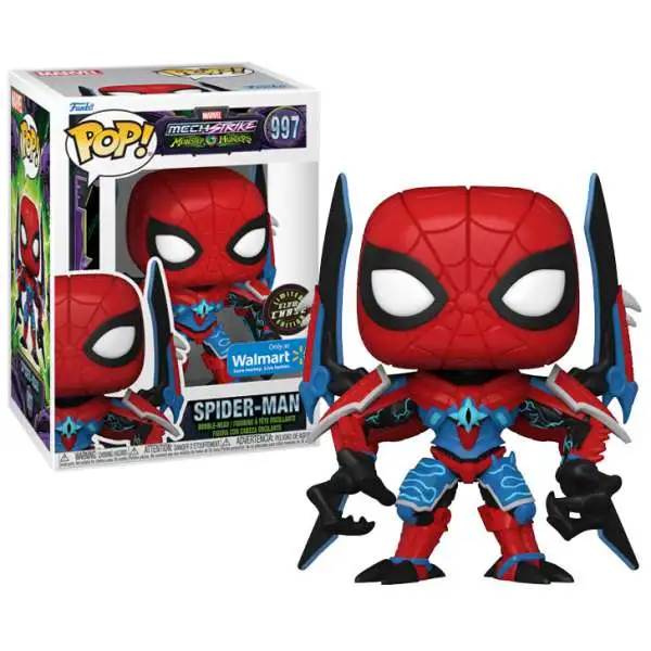 Funko Marvel Mechstrike Monster Hunters POP! Games Spider-Man Exclusive Vinyl Figure [Glow in the Dark, Chase Version]
