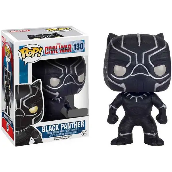 Funko Civil War POP! Marvel Black Panther Exclusive Vinyl Bobble Head #130 [Glitter, Damaged Package]