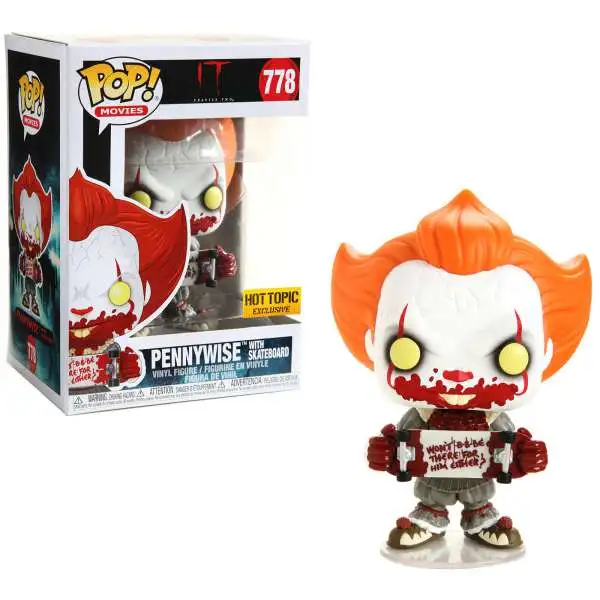 Funko IT Chapter 2 POP! Movies Pennywise Exclusive Vinyl Figure #778 [with Skateboard, Damaged Package]