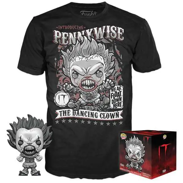 Funko IT Movie (2017) POP! Tees Pennywise Exclusive Vinyl Figure & T-Shirt [X-Large]
