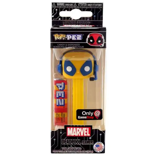 Funko Marvel POP! PEZ Deadpool Exclusive Candy Dispenser [Gamer, Yellow & Blue]