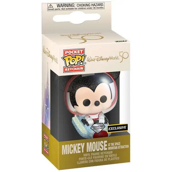 Funko Walt Disney World 50th Anniversary Pocket POP! Mickey Mouse at the Space Mountain Attraction Exclusive Keychain [Diamond Collection]