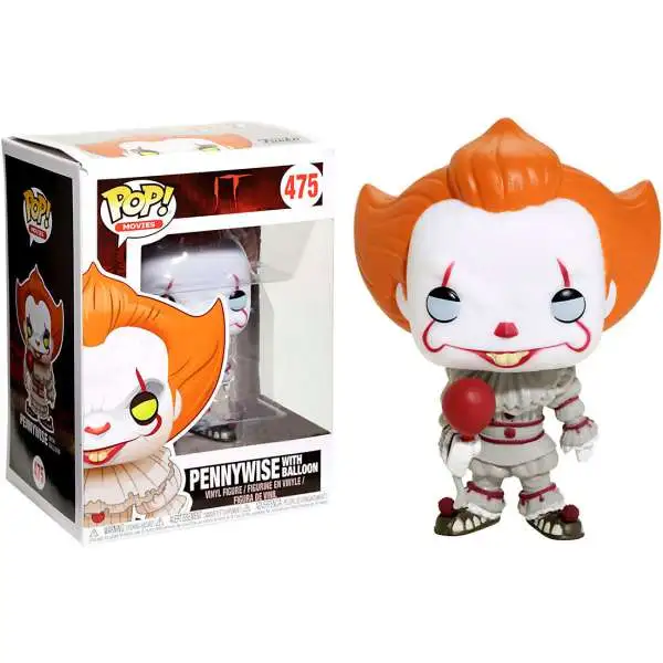 Funko IT Movie (2017) POP! Movies Pennywise with Balloon Exclusive Vinyl Figure #475 [Damaged Package]