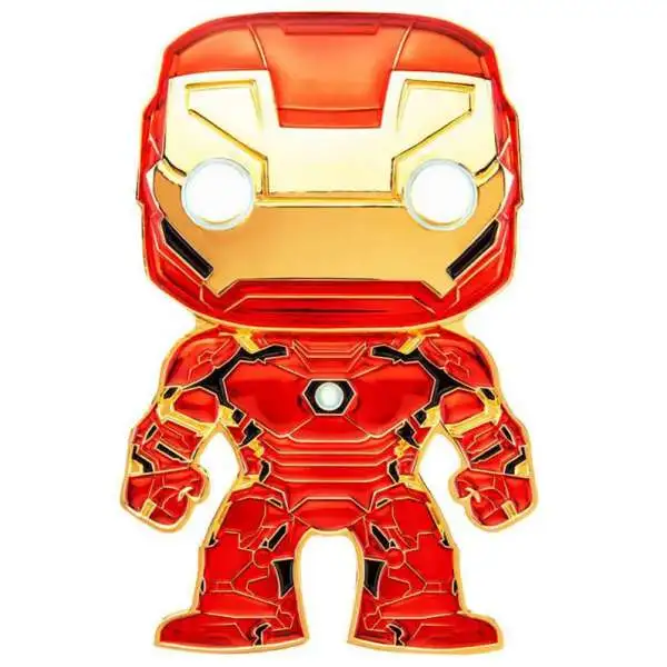 Funko Marvel POP Pin Iron Man Large Enamel Pin 01 Damaged Package - ToyWiz