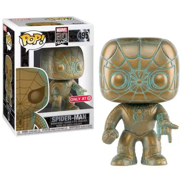 Funko 80th Anniversary POP! Marvel Spider-Man Exclusive Vinyl Figure #495 [Patina, Damaged Package]