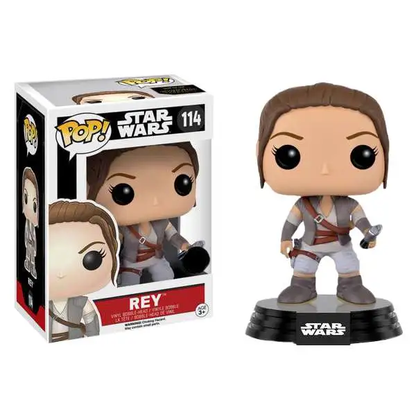 Funko The Force Awakens POP! Star Wars Rey Exclusive Vinyl Bobble Head #114 [Resistance Outfit]