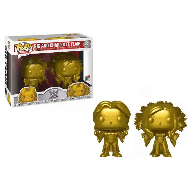 Funko WWE Wrestling POP! WWE Ric & Charlotte Flair Exclusive Vinyl Figure 2-Pack [Gold]