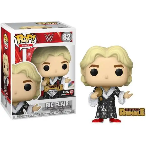 Funko WWE Wrestling POP! WWE Ric Flair Exclusive Vinyl Figure #82 [Royal Rumble Diamond Collection with Pin]