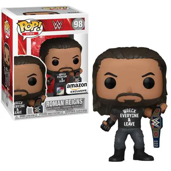Funko WWE Wrestling POP! WWE Roman Reigns Exclusive Vinyl Figure #98 [Wreck Everyone & Leave Shirt]