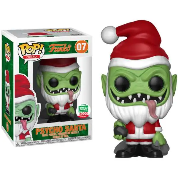Spastik Plastik POP! Funko Psycho Santa (Green Version) Exclusive Vinyl Figure #07 [12 Days of Christmas]
