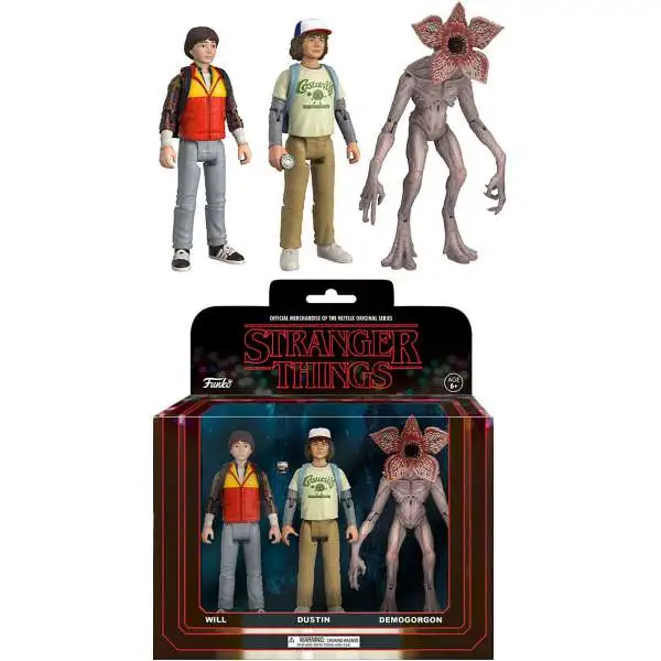 Funko Stranger Things Will, Dustin Demogorgon 3.75 Action Figure 3