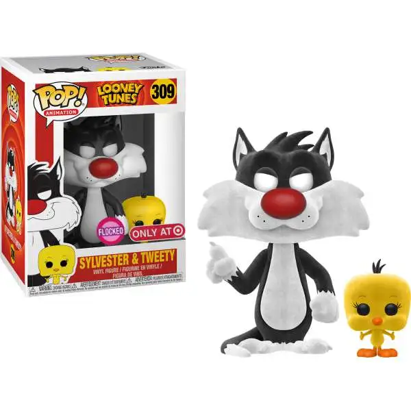 Funko Looney Tunes POP! Animation Sylvester & Tweety Exclusive Vinyl Figure #309 [Flocked]