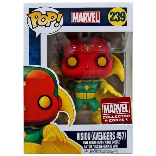 Funko POP! Marvel Vision (Avengers #57) Exclusive Vinyl Bobble Head #239 [First Appearance]