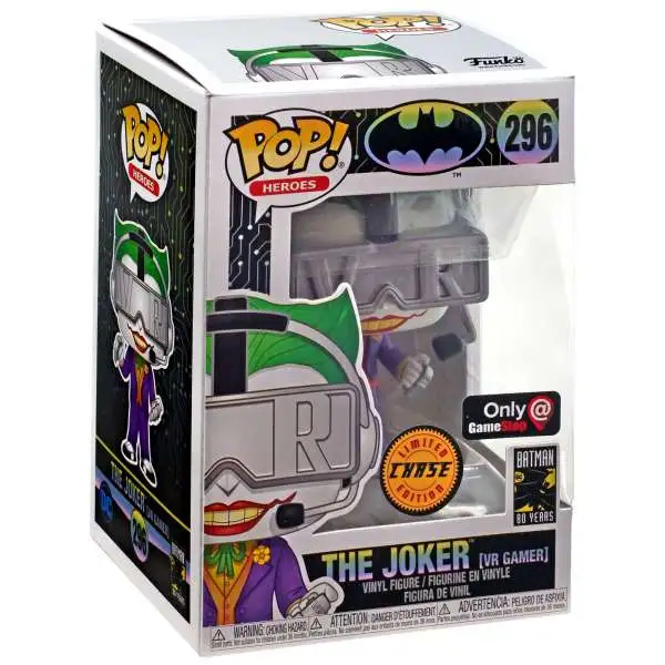 Funko DC Batman 80th POP! Heroes The Joker Exclusive Vinyl Figure #296 [VR Gamer, Chase]