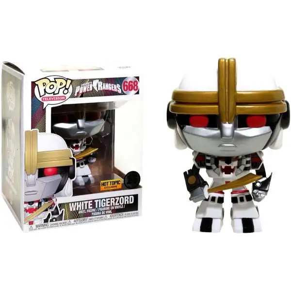 Funko Power Rangers POP! Television White Tigerzord Exclusive 6-Inch Vinyl Figure #668 [Super-Sized, Damaged Package]