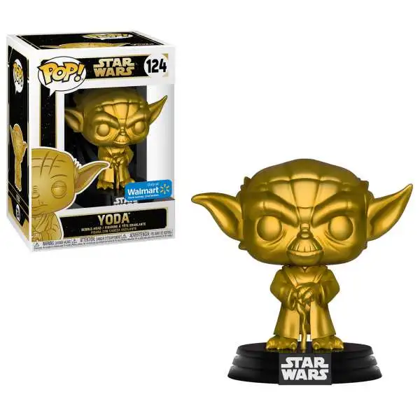 Funko POP! Star Wars Yoda Exclusive Vinyl Bobble Head #124 [Gold, Damaged Package]