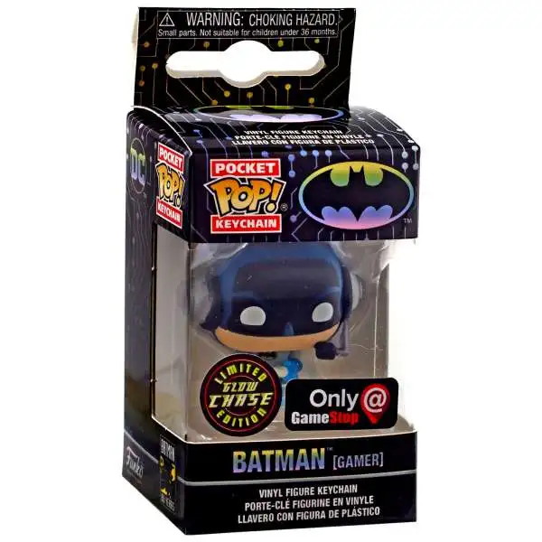 Funko DC Batman 80th Pocket POP! Batman Exclusive Keychain [Gamer, Glow in the Dark, Chase Version]