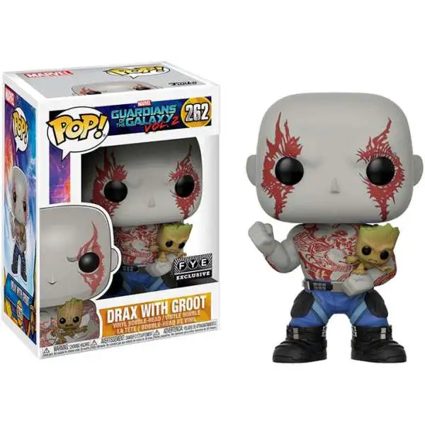Funko Guardians of the Galaxy Vol. 2 POP! Marvel Drax with Groot Exclusive Vinyl Bobble Head #262