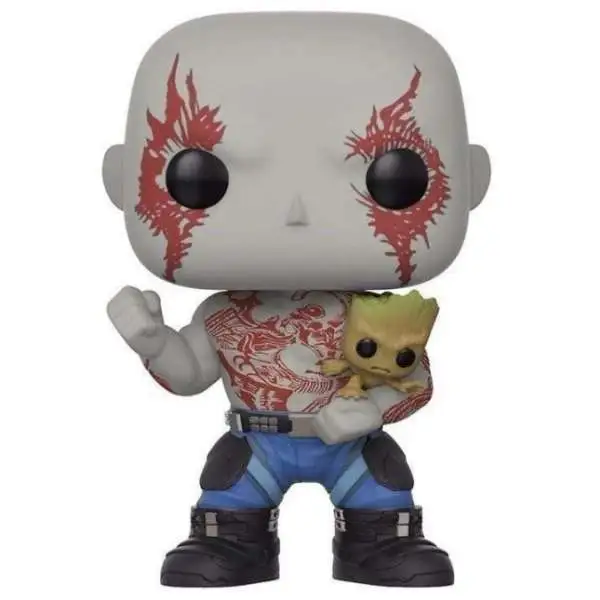 Funko Guardians of the Galaxy Vol. 2 POP! Marvel Drax with Groot Exclusive Vinyl Bobble Head [Loose]