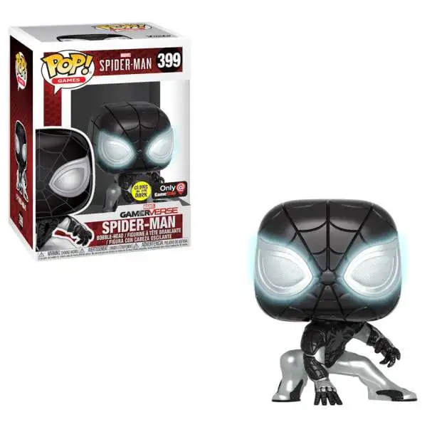 Funko Marvel Gamerverse POP! Games Spider-Man Exclusive Vinyl Bobble Head #399 [Negative Suit, Glow-in-the-Dark]