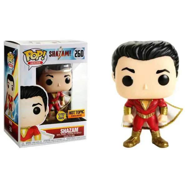 Funko DC POP! Heroes Shazam Exclusive Vinyl Figure #260 [Glow-in-the-Dark, Damaged Package]