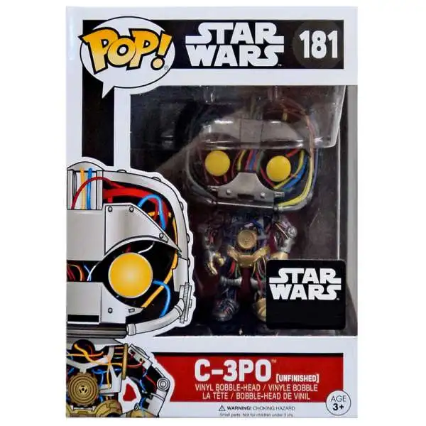 Funko POP! Star Wars C-3PO Exclusive Vinyl Bobble Head #181 [Unfinished, Droids Box, Damaged Package]