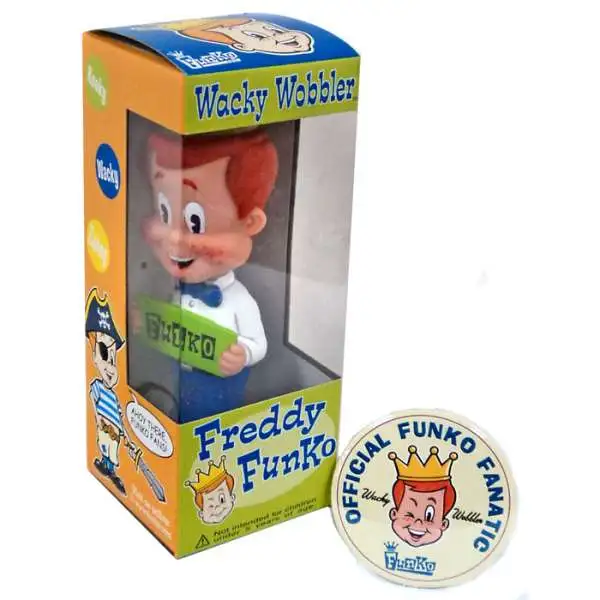 Wacky Wobbler Freddy Funko Exclusive Bobble Head [with Funko Fanatic Button]
