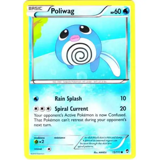 4X Pokemon Furious Fists Poliwag 15/111 Common Card 