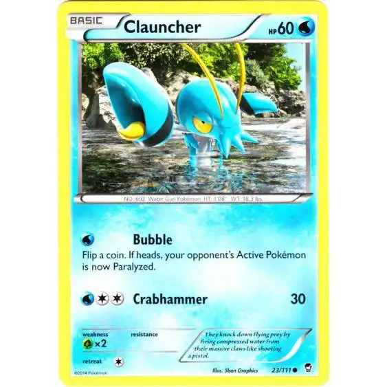 Pokemon X & Y Furious Fists Common Clauncher #23