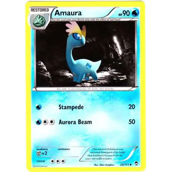 Pokemon X & Y Furious Fists Uncommon Amaura #25