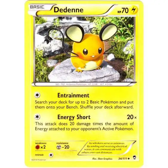 Pokemon X & Y Furious Fists Uncommon Dedenne #34