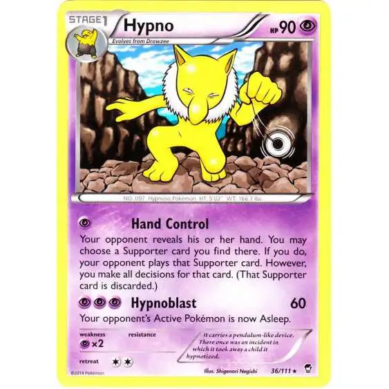 Pokemon X & Y Furious Fists Rare Hypno #36