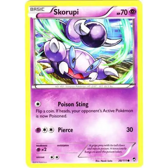 Pokemon X & Y Furious Fists Common Skorupi #38