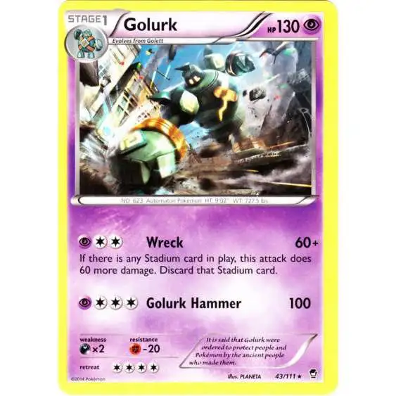 Pokemon X & Y Furious Fists Rare Golurk #43