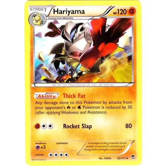Pokemon X & Y Furious Fists Rare Hariyama #52