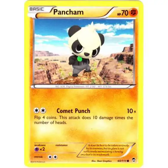 Pokemon X & Y Furious Fists Common Pancham #60