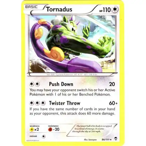 Pokemon X & Y Furious Fists Rare Tornadus #86