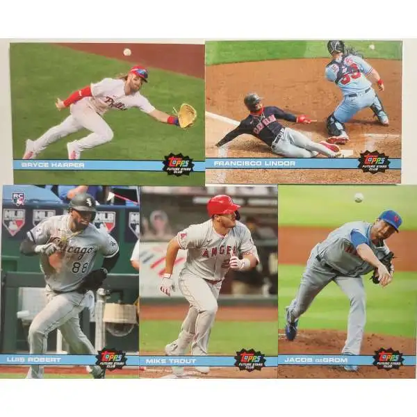 MLB Topps 2020 Future Stars Baseball Trading Card Set August, 5 Cards