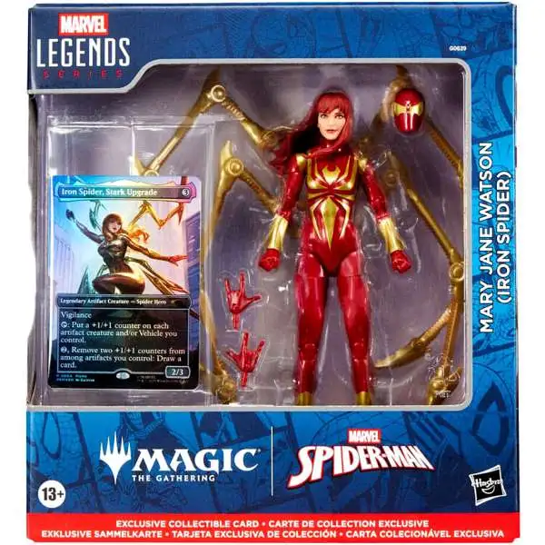 x Magic the Gathering Marvel Legends Mary Jane Watson Action Figure & Card [Iron Spider]
