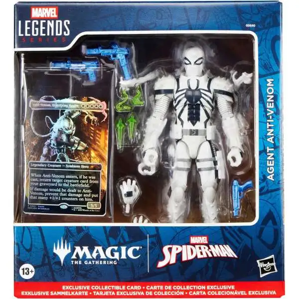 agent venom mtg card Marvel Legends Series Magic: The Gathering Anti-Venom, 6-Inch Spider-Man Action Figure Toy & Exclusive Foil Collectible Game Trading Card While an opponent is searching their library Anti-venom, Horrifying Healer | Proxy