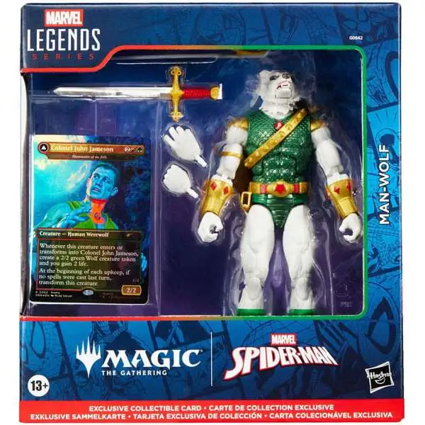x Magic the Gathering Marvel Legends Man Wolf Action Figure & Card