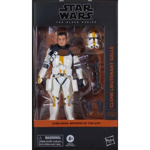 Star Wars Revenge of the Sith Black Series Clone Lieutenant Galle Action Figure