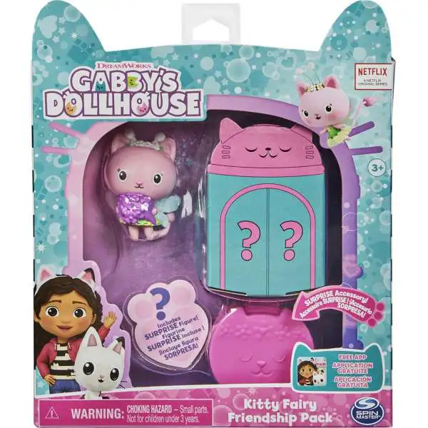 Gabby's Dollhouse, Gabby and Friends Figure Set with Rainbow Doll